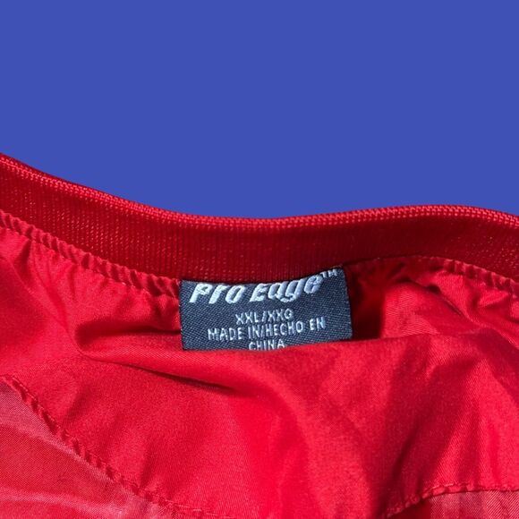 Nebraska Cornhuskers Football Windbreaker Pullover Size Men’s XXL Pro Edge Red - Picture 5 of 10